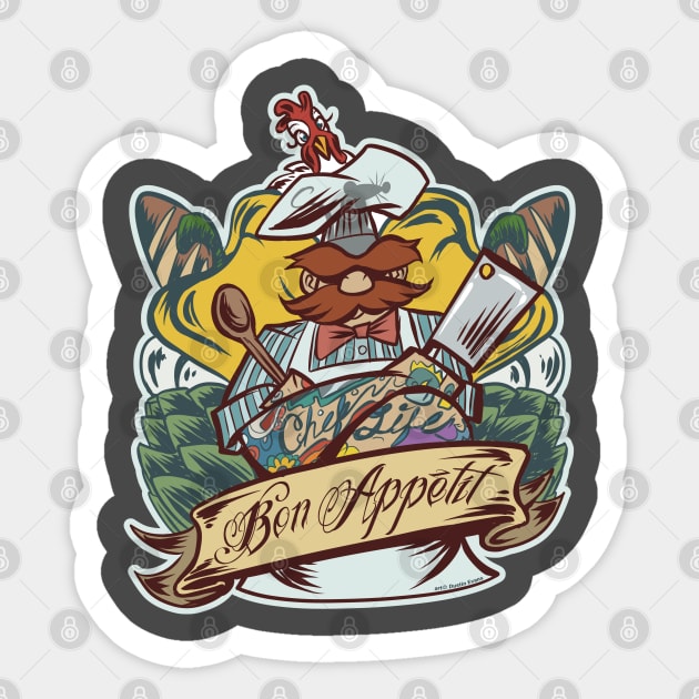 Swedish Chef Life Bon Appetit Sticker by Dustinart